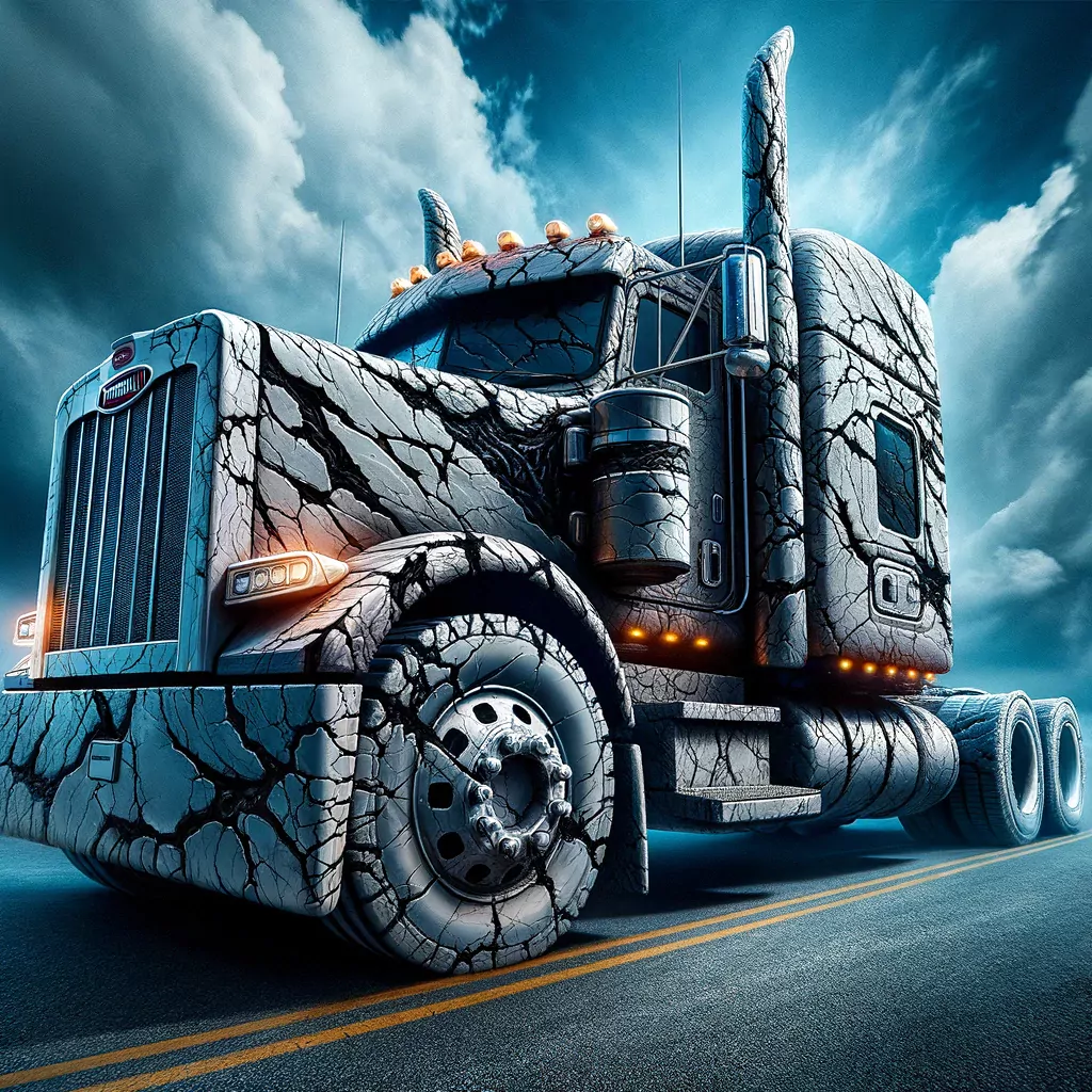 Magnificent Earthquake Design on Peterbilt Truck, paired with Top-tier Insurance Coverage