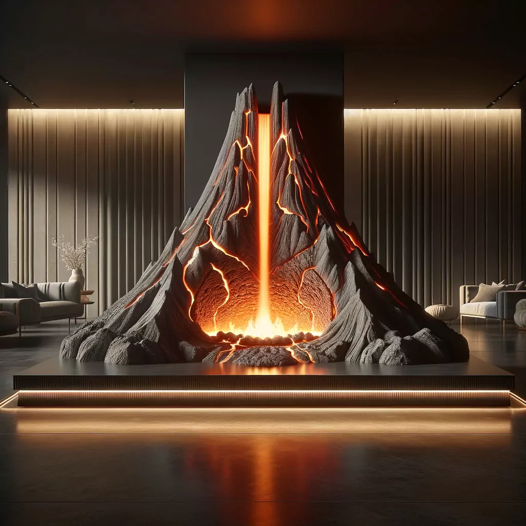 Incorporating Volcanic Elements into Fireplace Designs