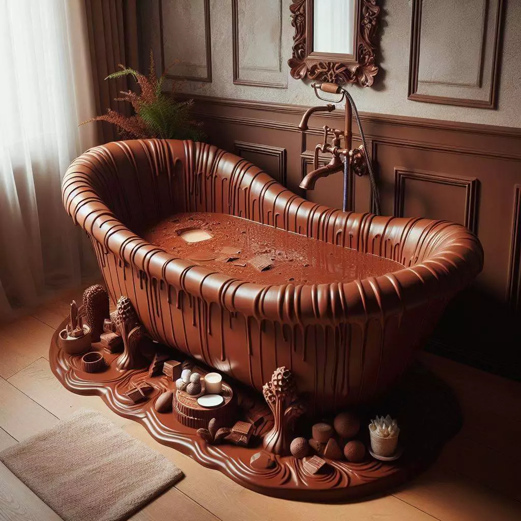 Luxurious Features of Chocolate-Inspired Bathtubs