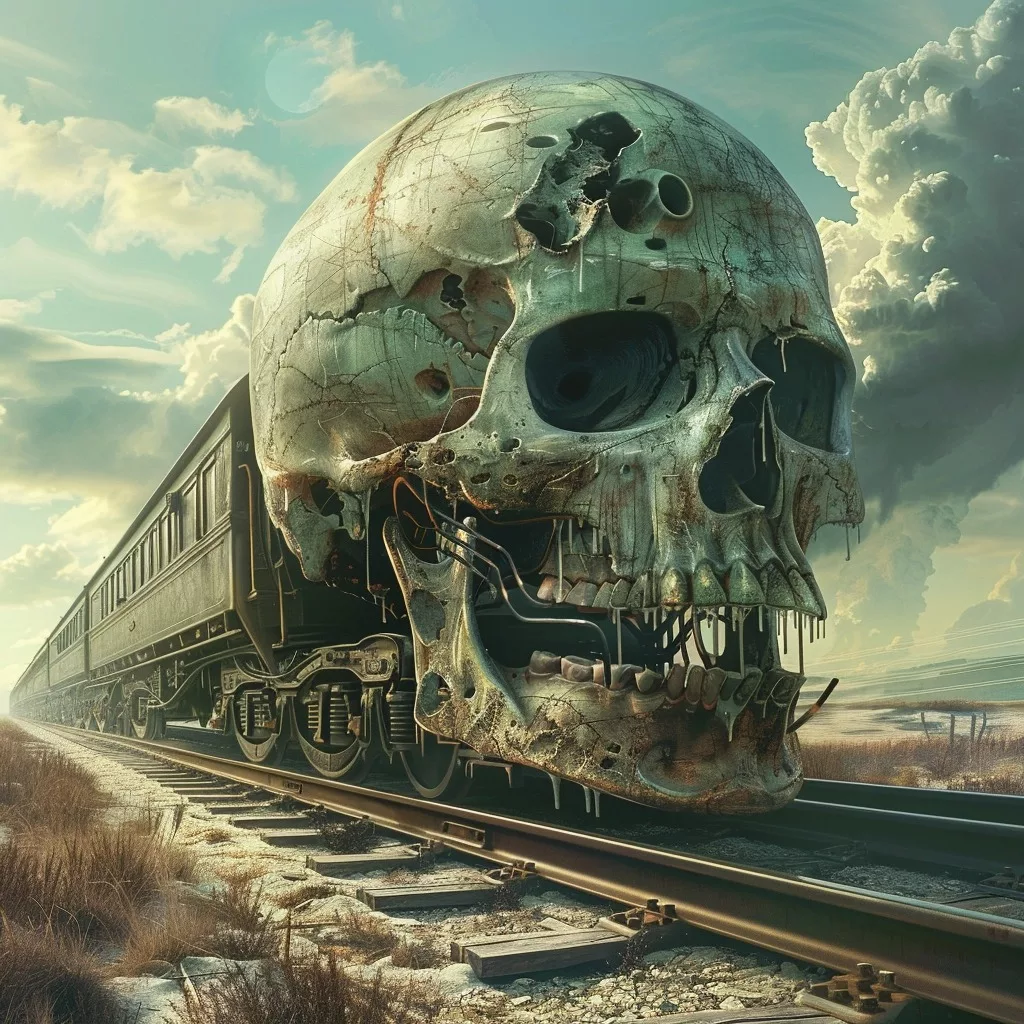 Creative 3D Skull Train Models