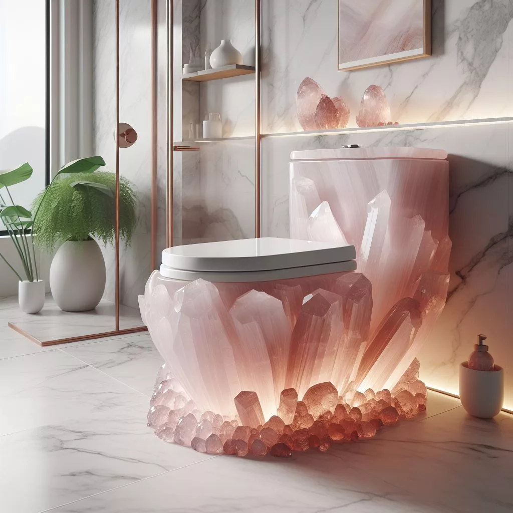 Luxurious Gemstone Toilet Accessories