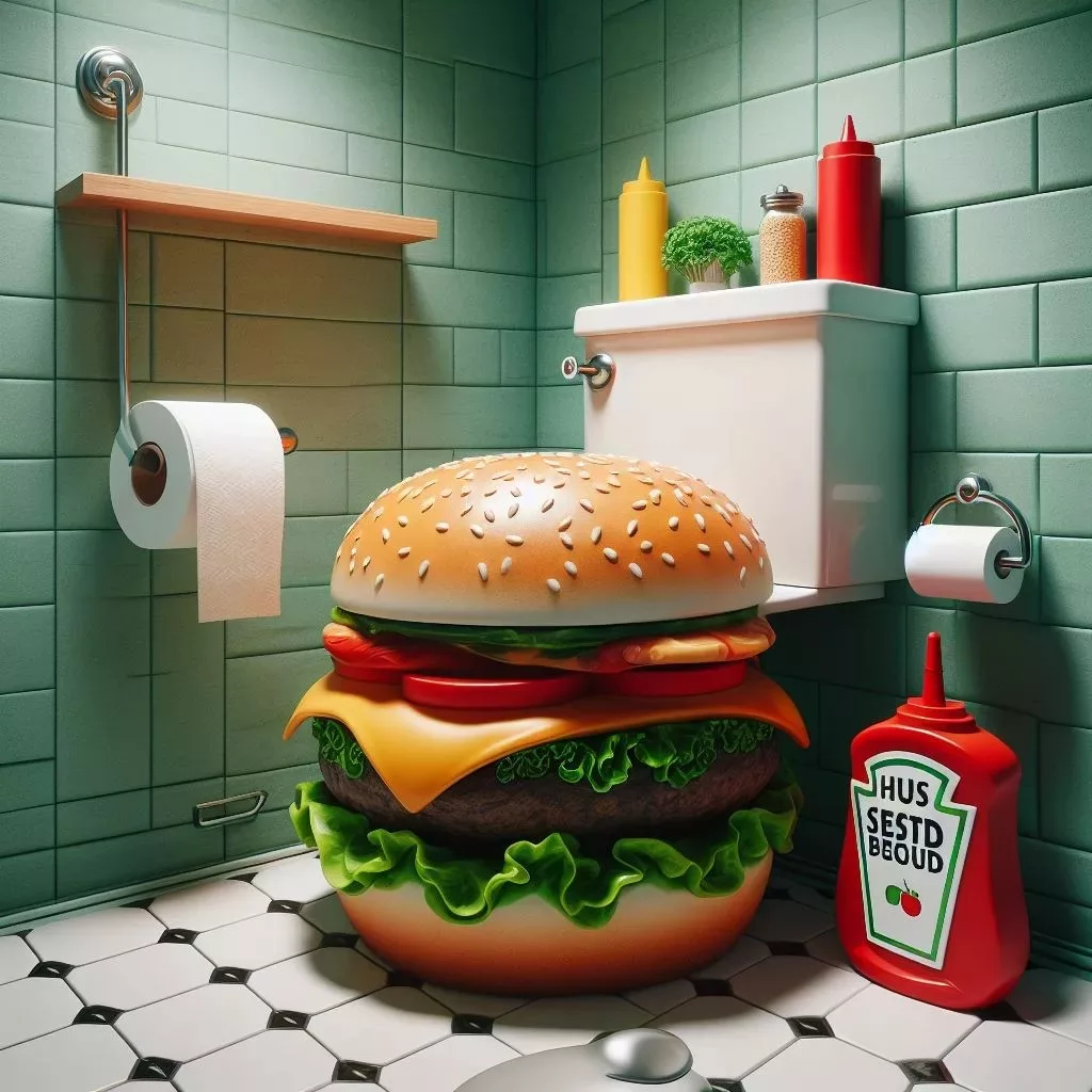 Feast Your Eyes: The Hamburger-Shaped Toilet – A Novel Approach to Lavatory Design