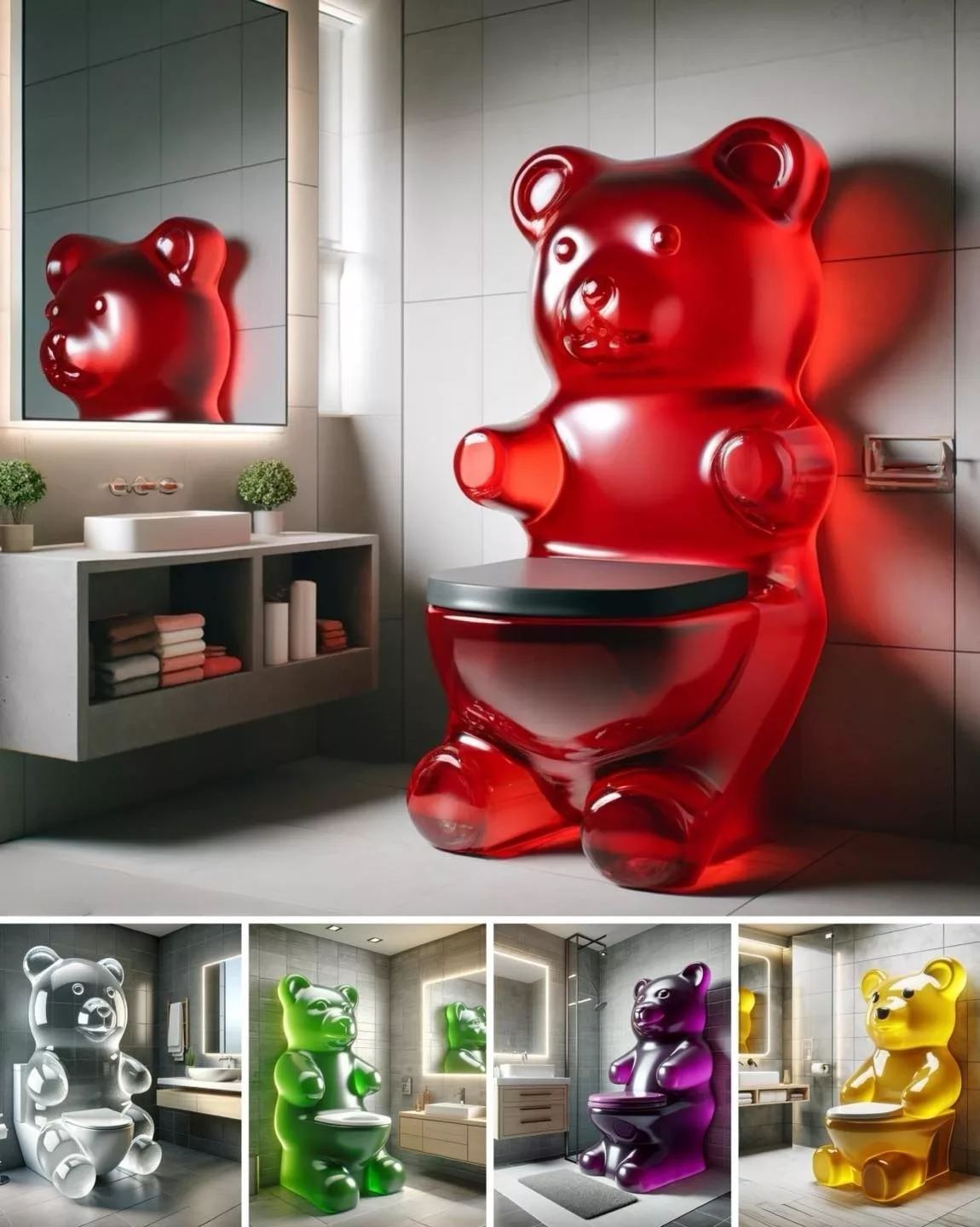 Mind-boggling Gummy Bear Toilets: A Sweet Treat for Your Porcelain Throne