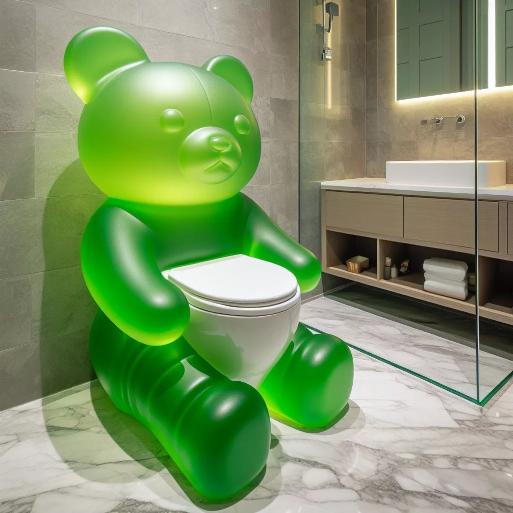 The Sweetest Upgrade: Transforming Bathrooms with Gummy Bear-Inspired Toilets