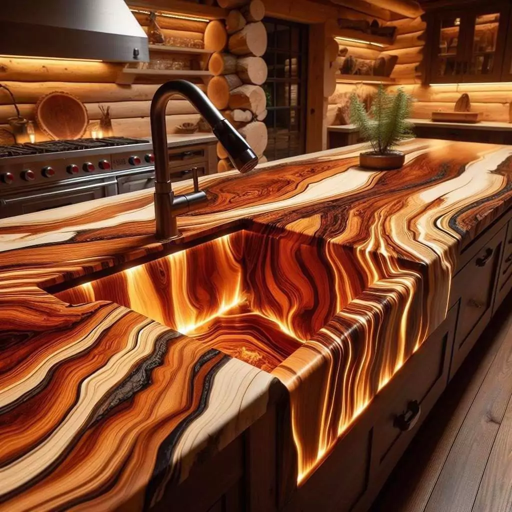 Unique Petrified Wood Sink Designs