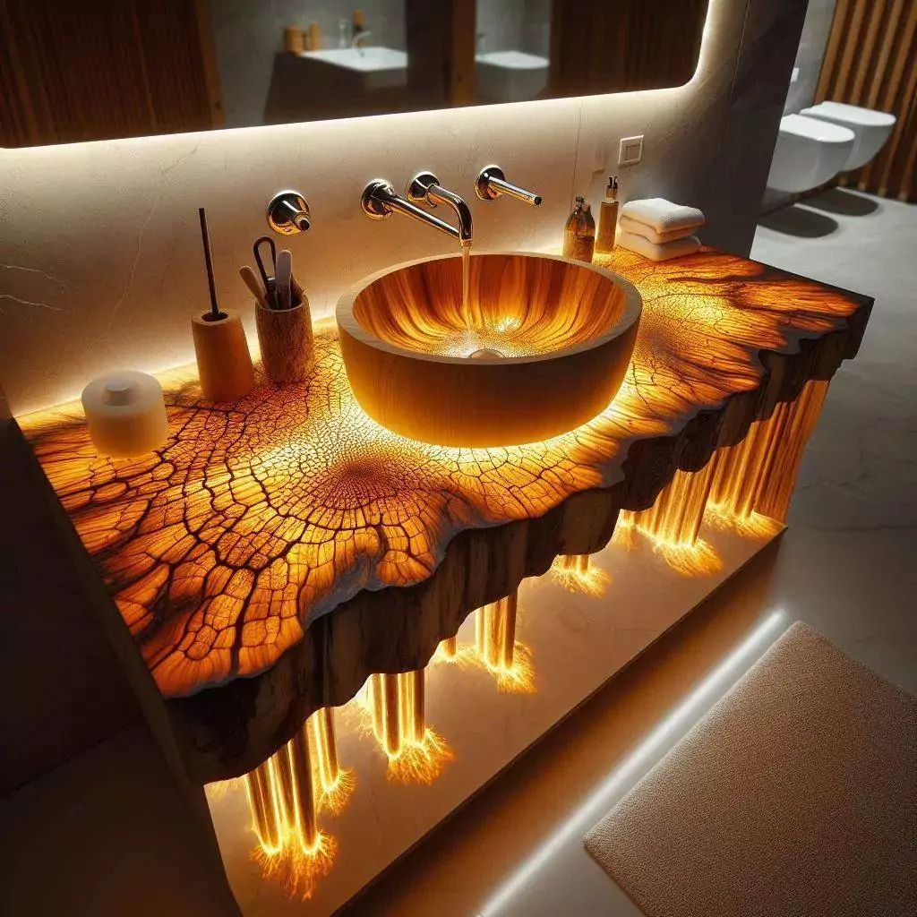 Elegant Teak Wood Sink Styles