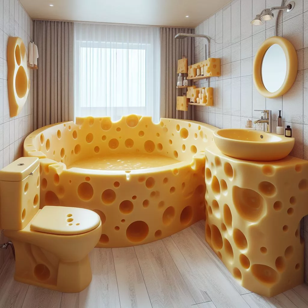 The Concept of a Cheese-Inspired Bathroom