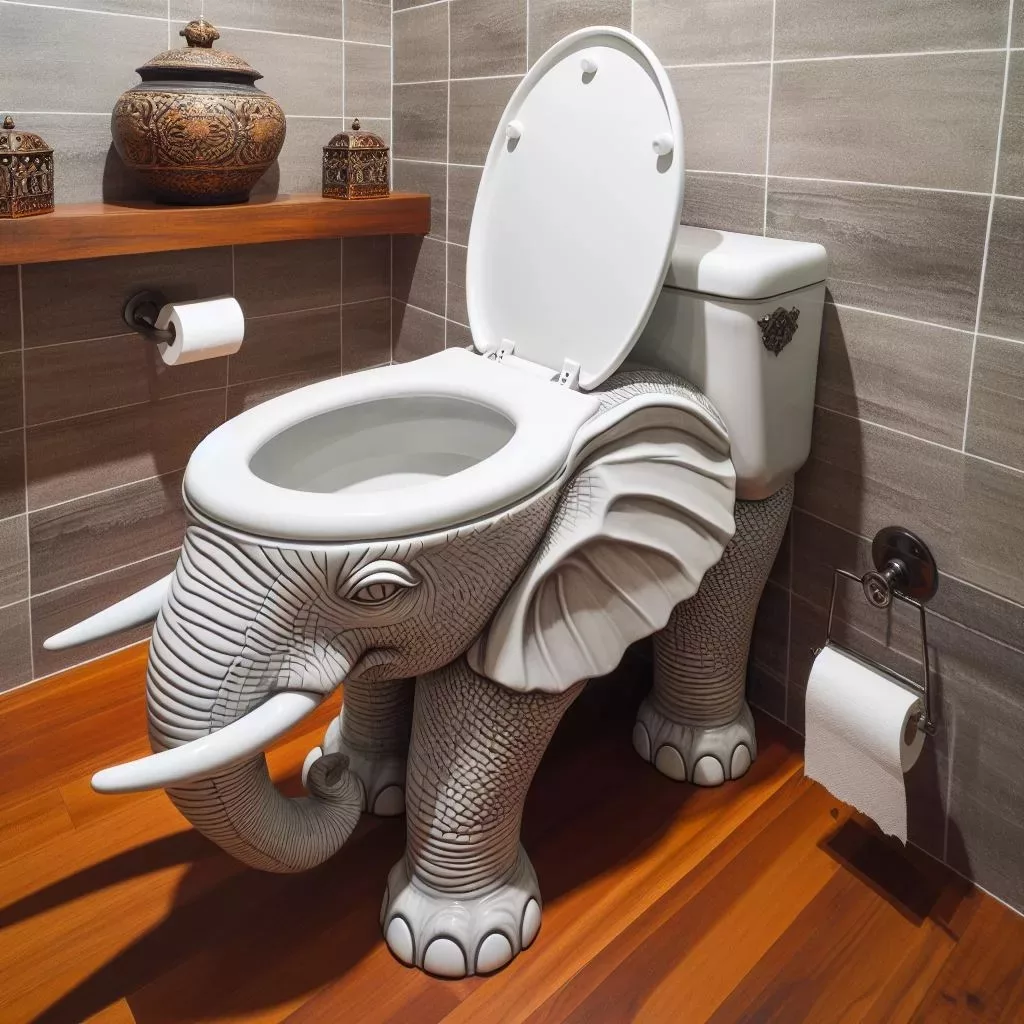 Integrating an Elephant-Shaped Toilet into Your Bathroom