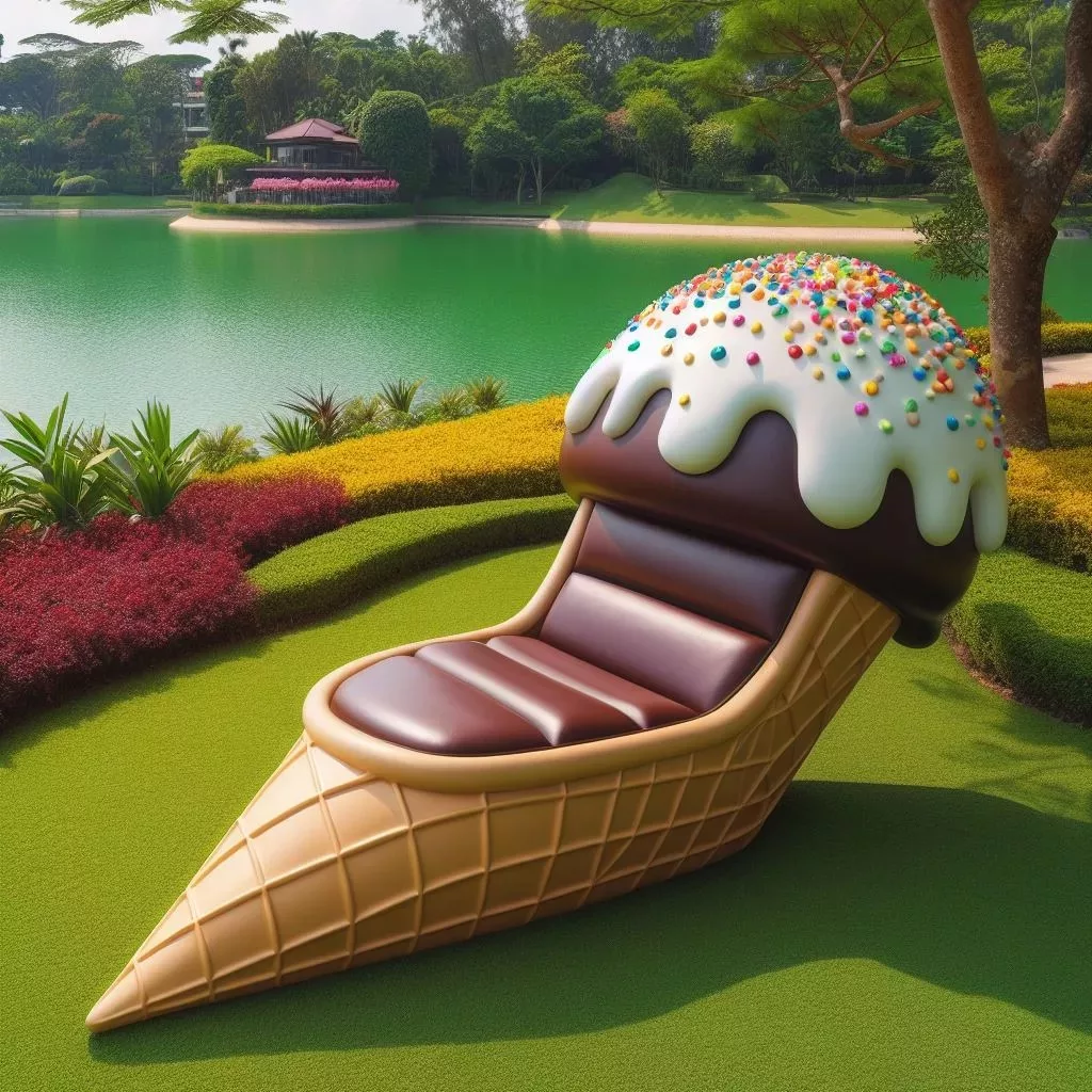Features of the Ice Cream Cone-Shaped Sun Lounge
