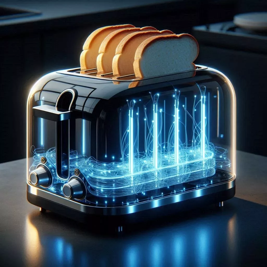 Neon Transparent Toasters: The Future of Kitchen Appliances