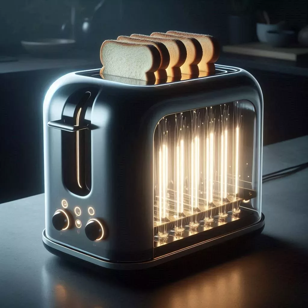 Neon Transparent Toasters: The Future of Kitchen Appliances