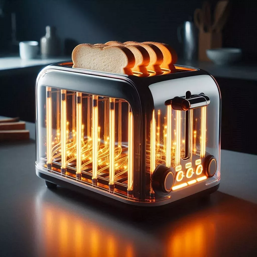 Integrating a Neon Transparent Toaster into Your Kitchen