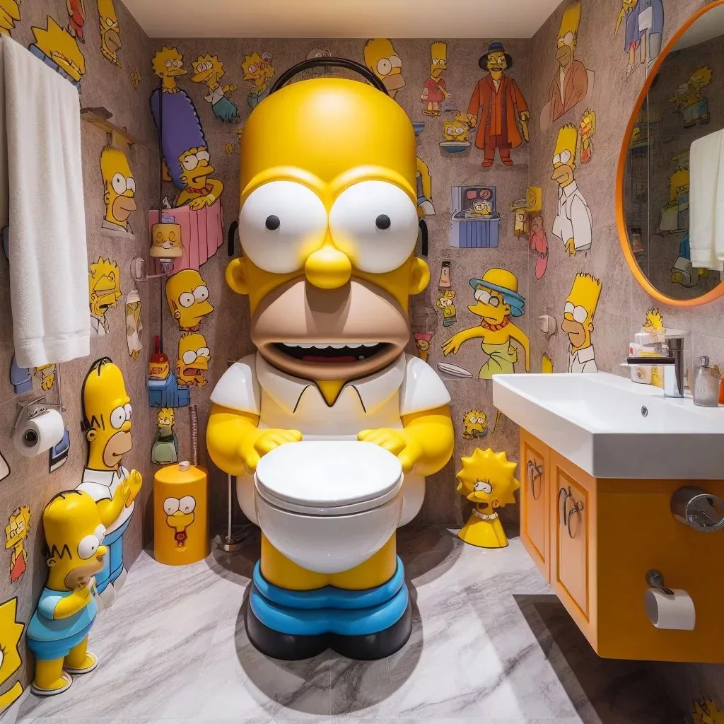 Simpsons-Inspired Bathroom: Bringing Fun and Fresh Design to Life