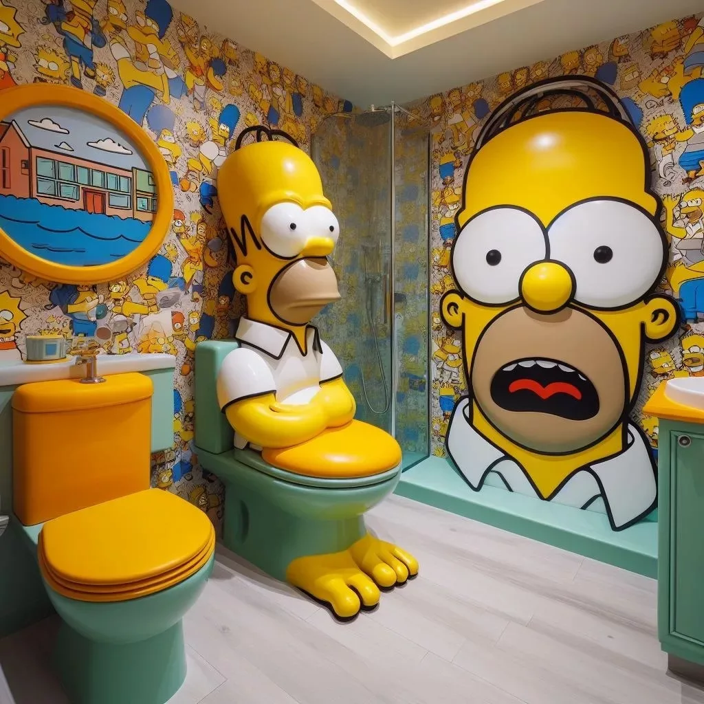 Simpsons-Inspired Bathroom: Bringing Fun and Fresh Design to Life