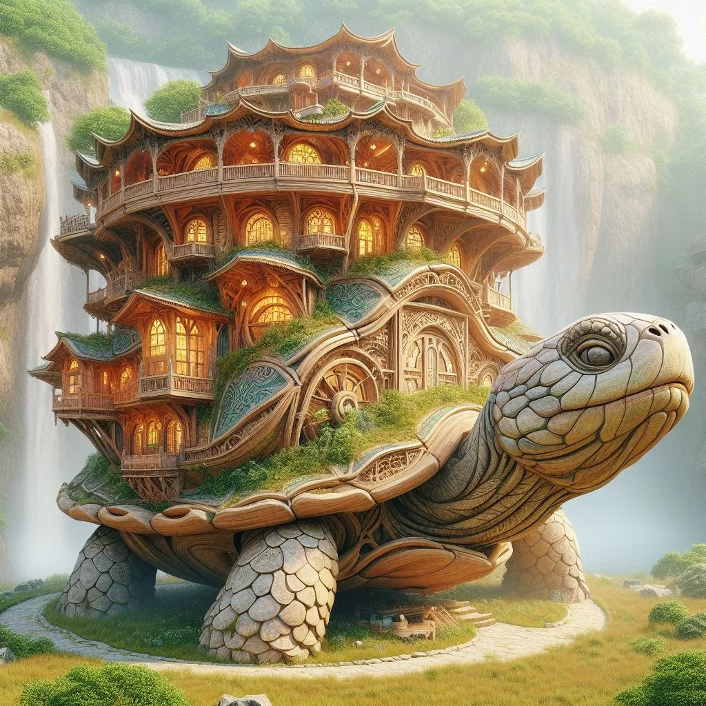 Integrating Turtle Shaped Houses into Various Landscapes