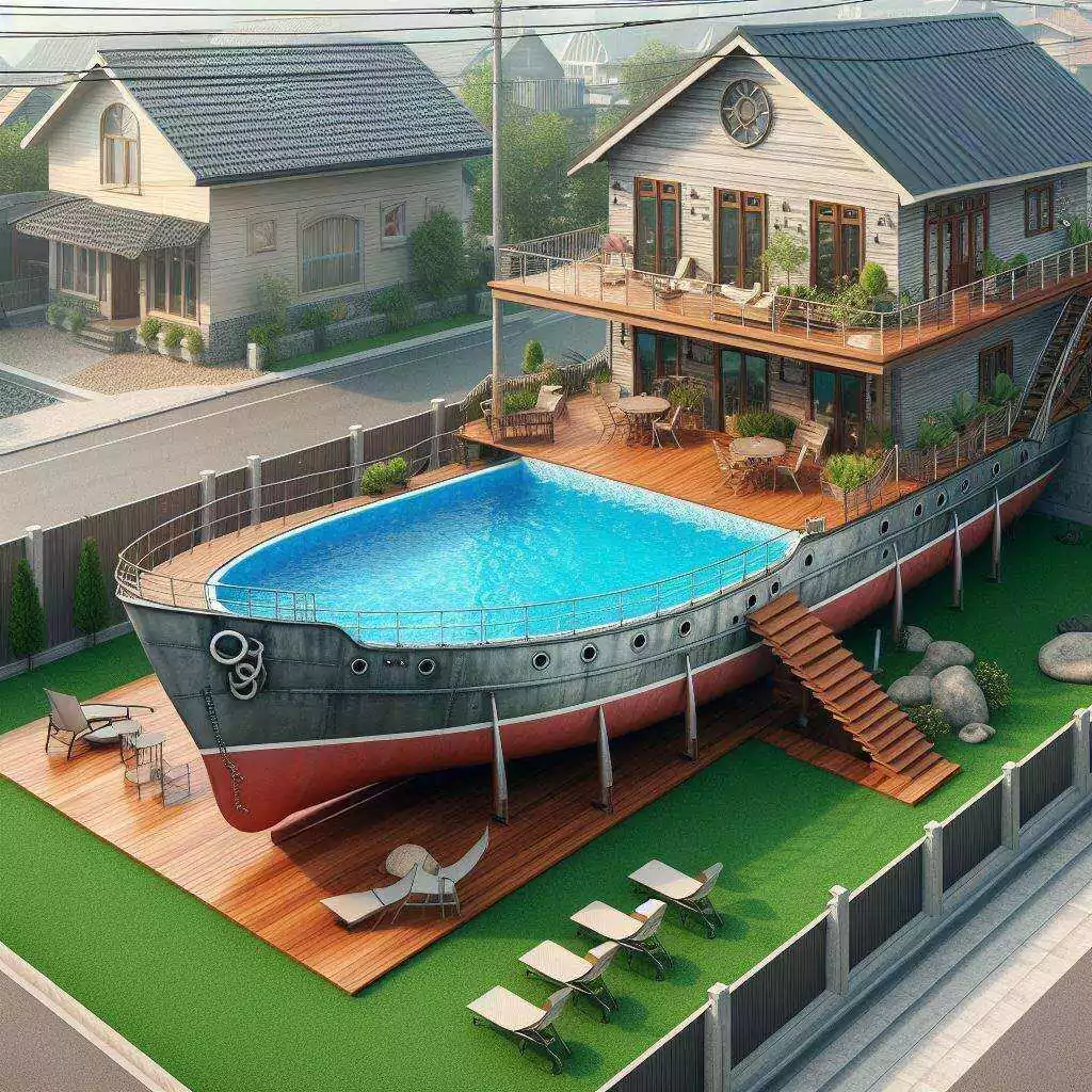 Design Elements of Ship-Shaped Swimming Pools