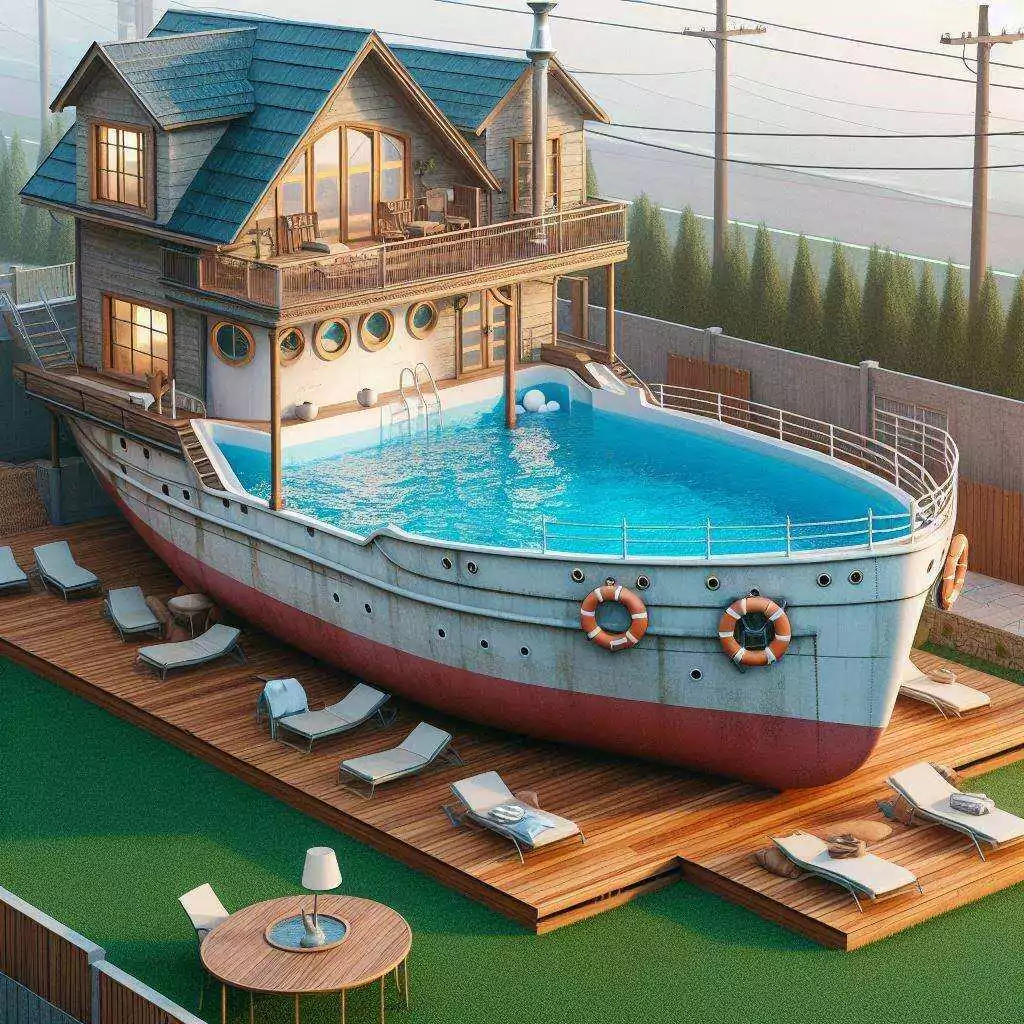 Popular Styles of Ship-Shaped Swimming Pools