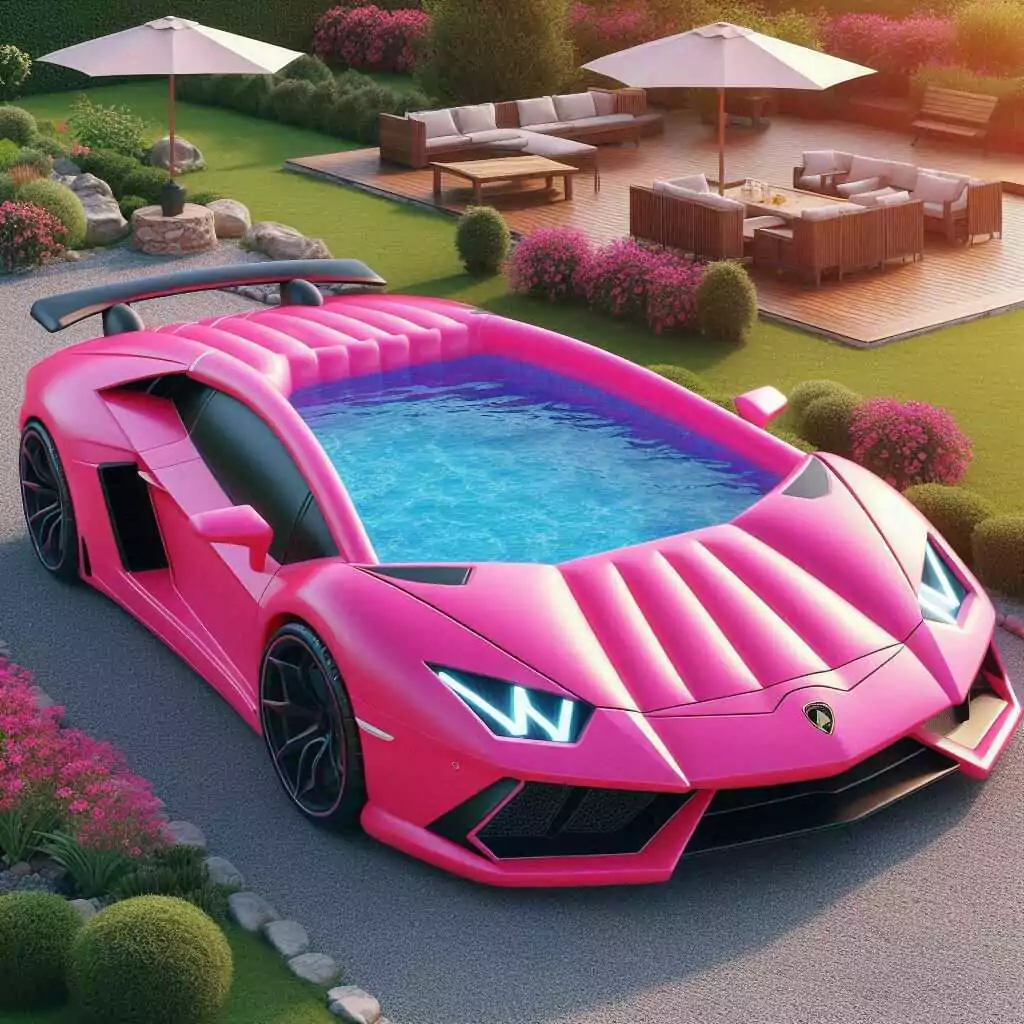 Features of the Lamborghini Shaped Inflatable Pool