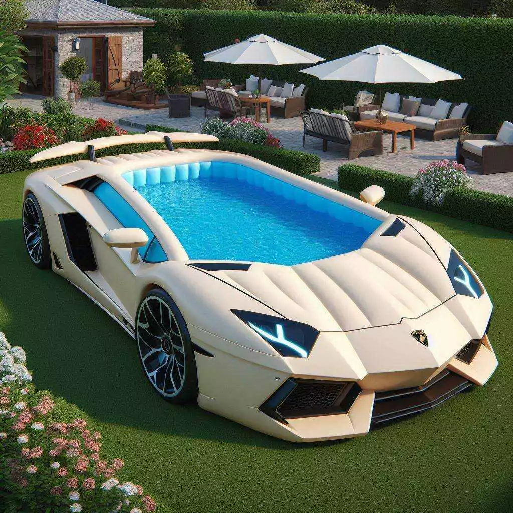 Features of the Lamborghini Shaped Inflatable Pool