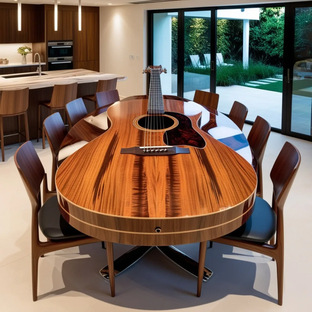 Functional Features of Guitar-Inspired Tables