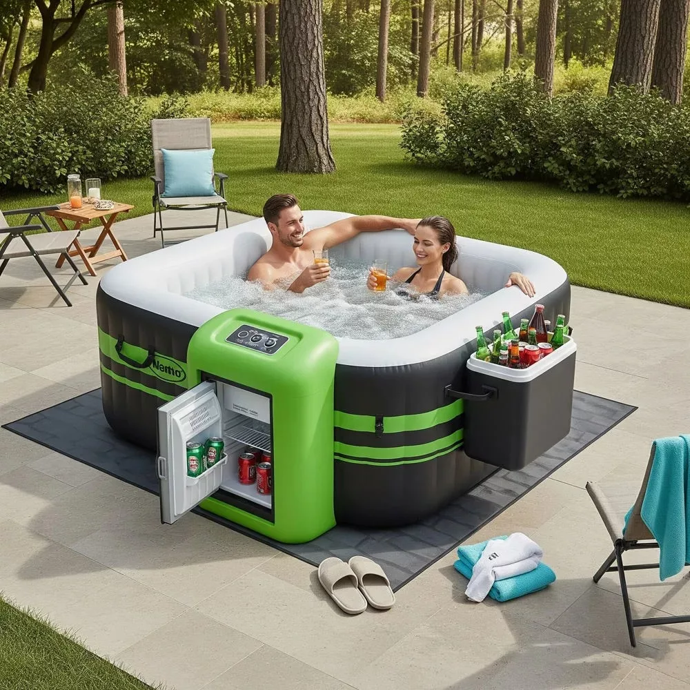Design Features of Inflatable Hot Tubs with Fridge and Coolers