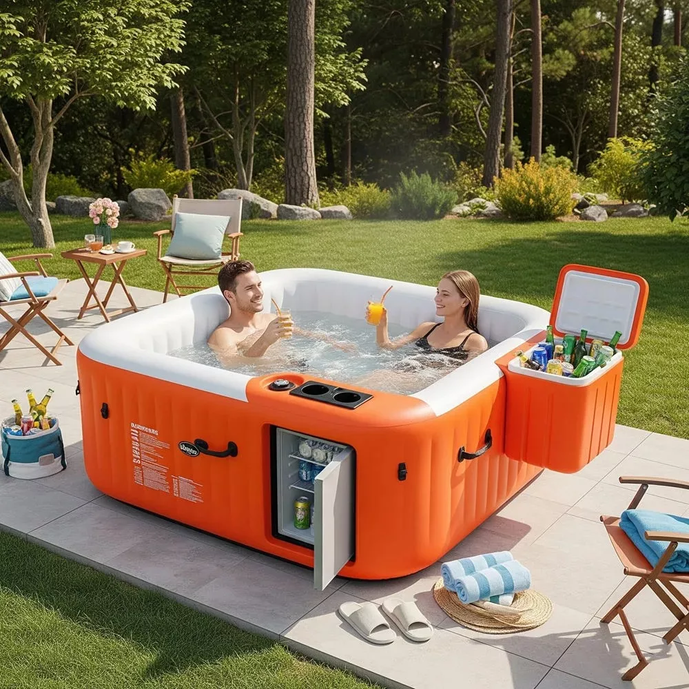 Materials for Inflatable Hot Tubs with Fridge and Coolers