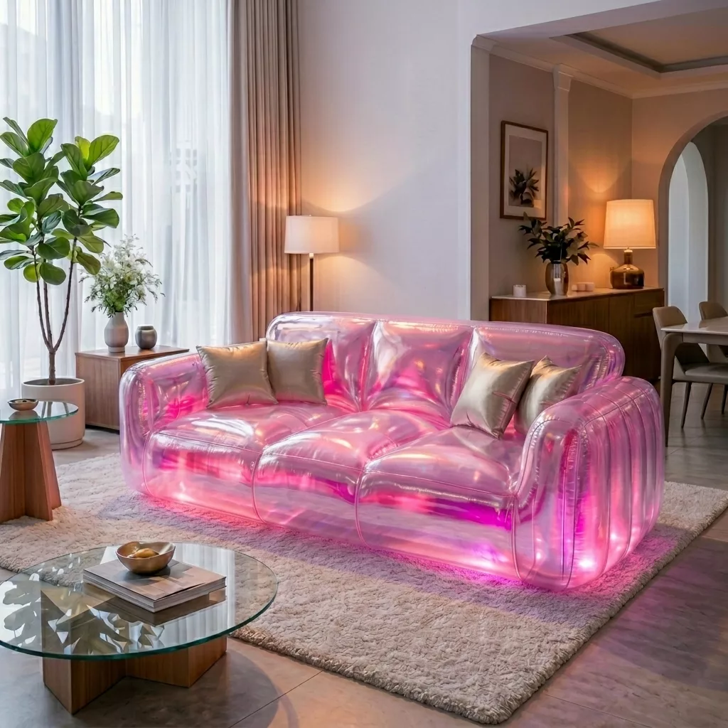 How to Style a Transparent Inflatable Sofa