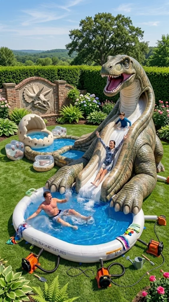 What is an Inflatable Animal-Themed Water Slide Pool