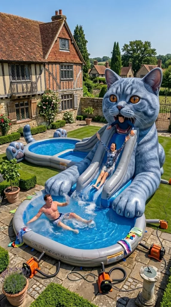Key Features of Inflatable Animal-Themed Water Slide Pool