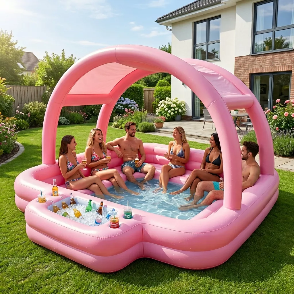 Styling Ideas for Inflatable Lounge Pool With Built In Cooler