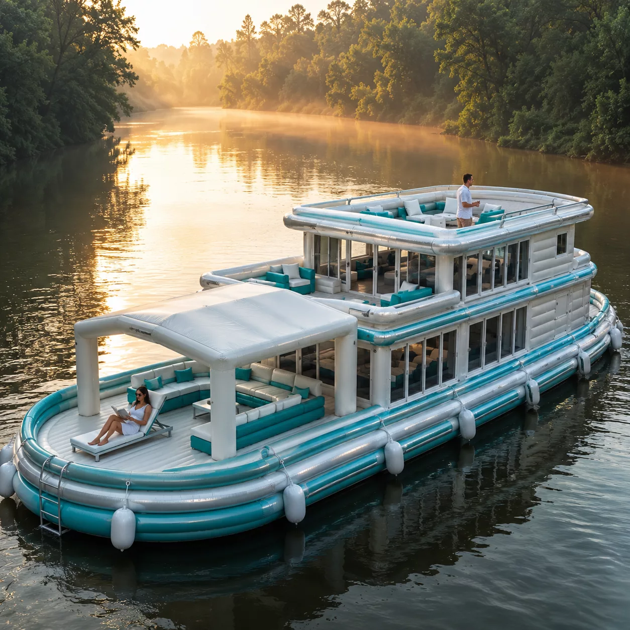 What Is a Giant Inflatable Barge Home?