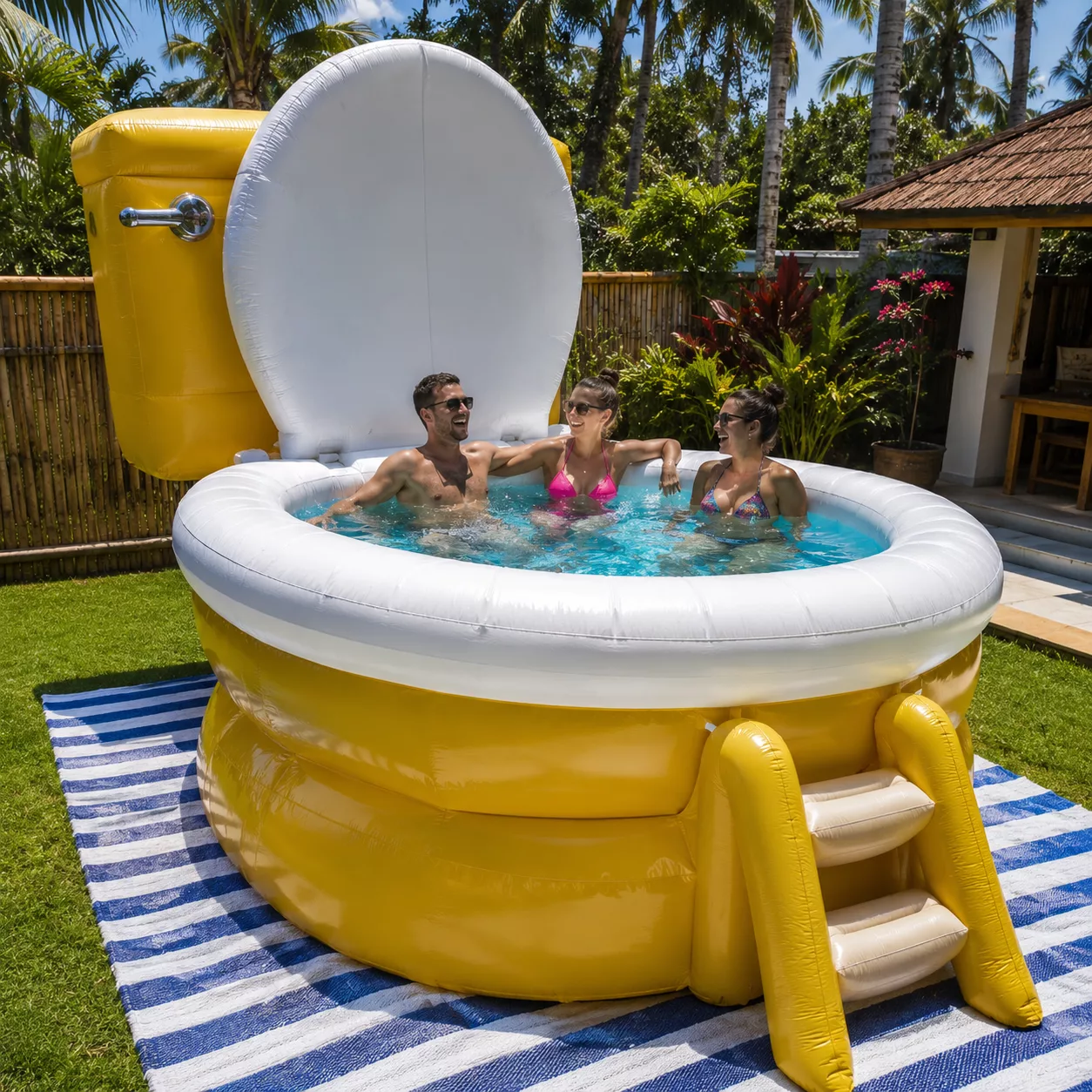 Who Would Love a Giant Inflatable Toilet Pool?