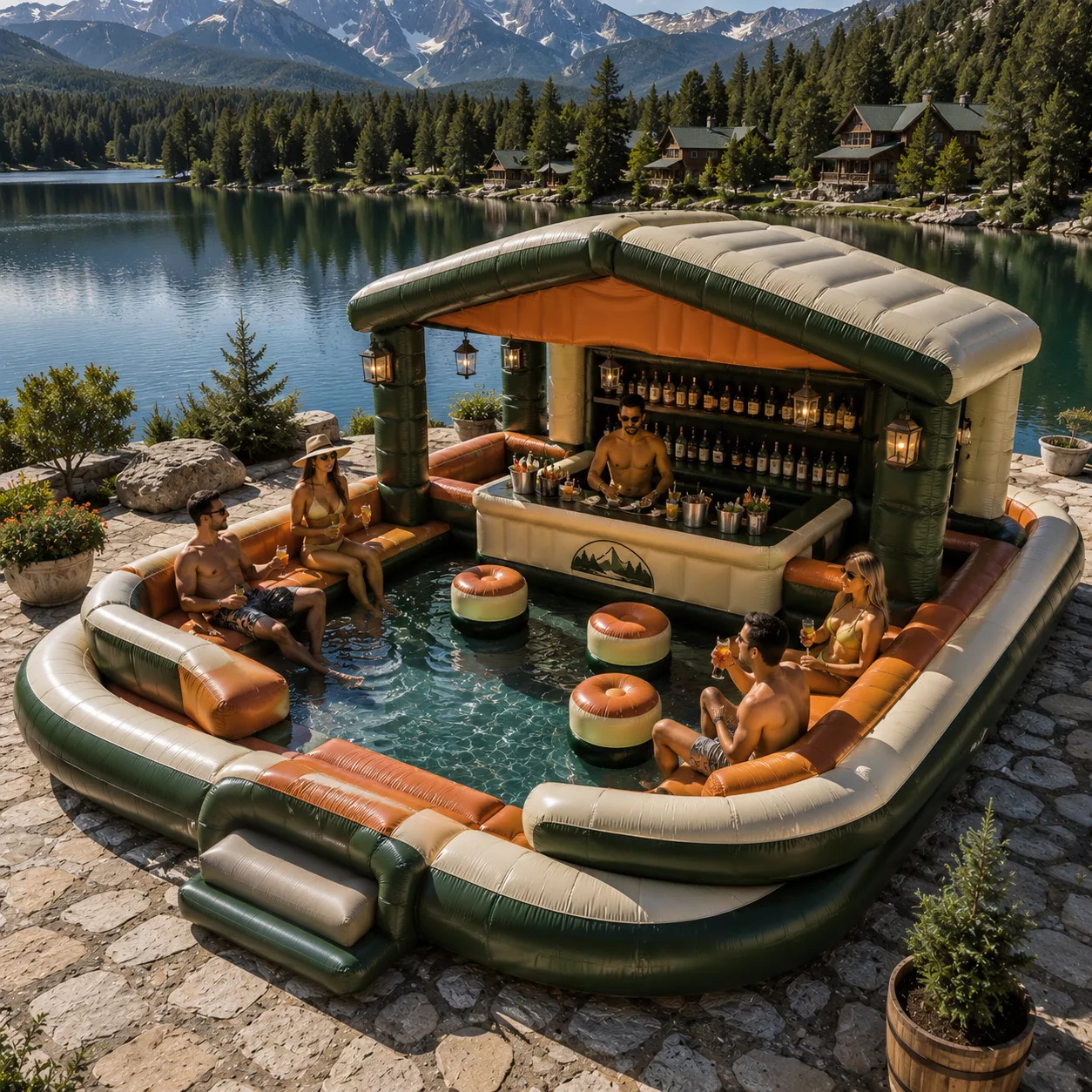 Best Features of an Inflatable Pool Bar