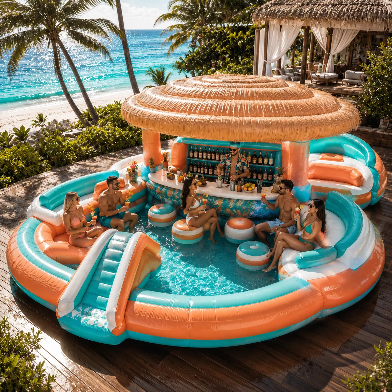 What Is an Inflatable Pool Bar?