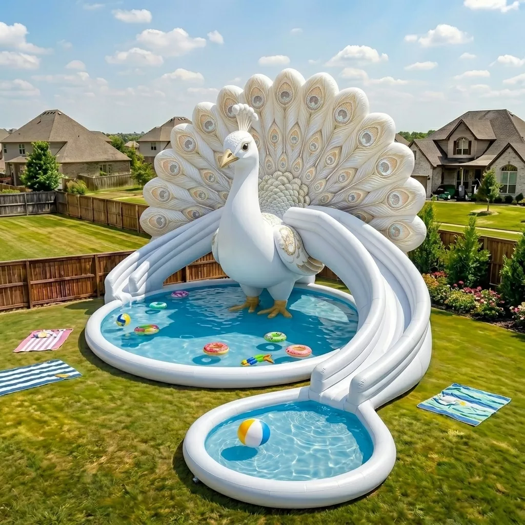 Styling Ideas for Inflatable Peacock Pool