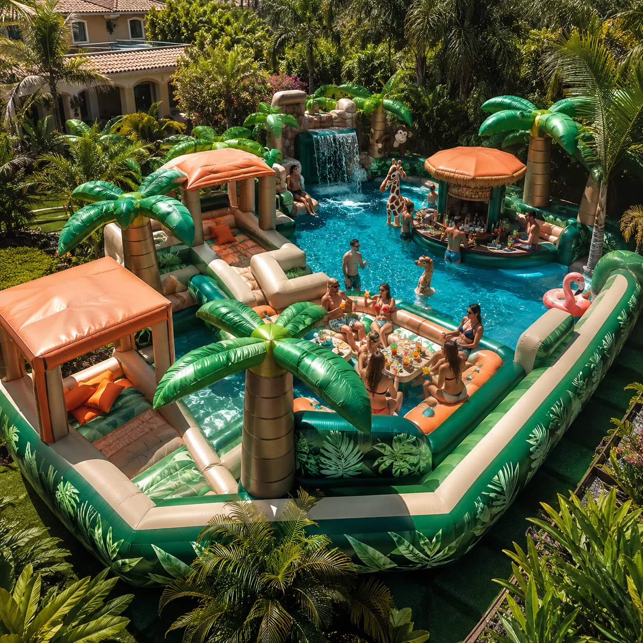 Best Features of a Giant Inflatable Jungle Pool Club