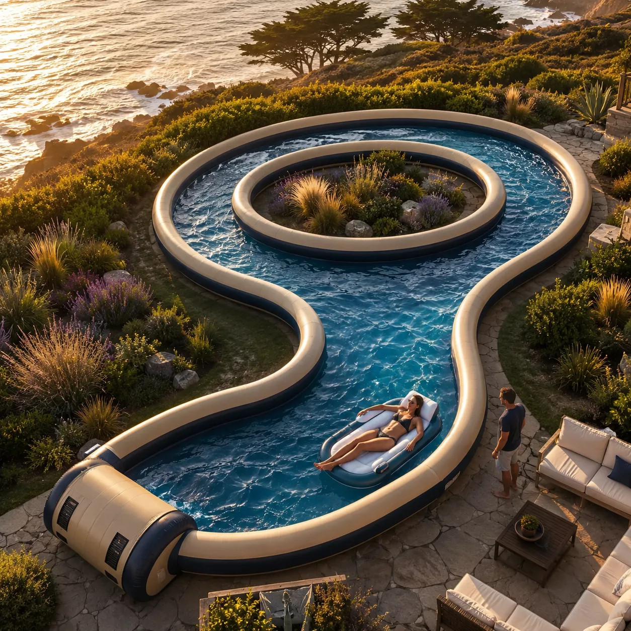What Is a Giant Inflatable Lazy River Pool?