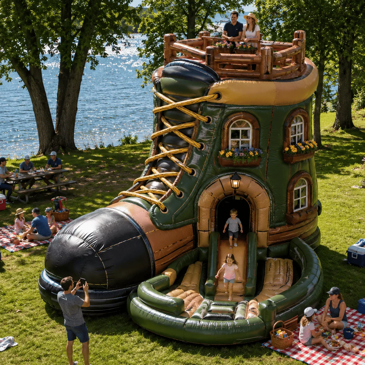 What Is a Giant Inflatable Shoe House?