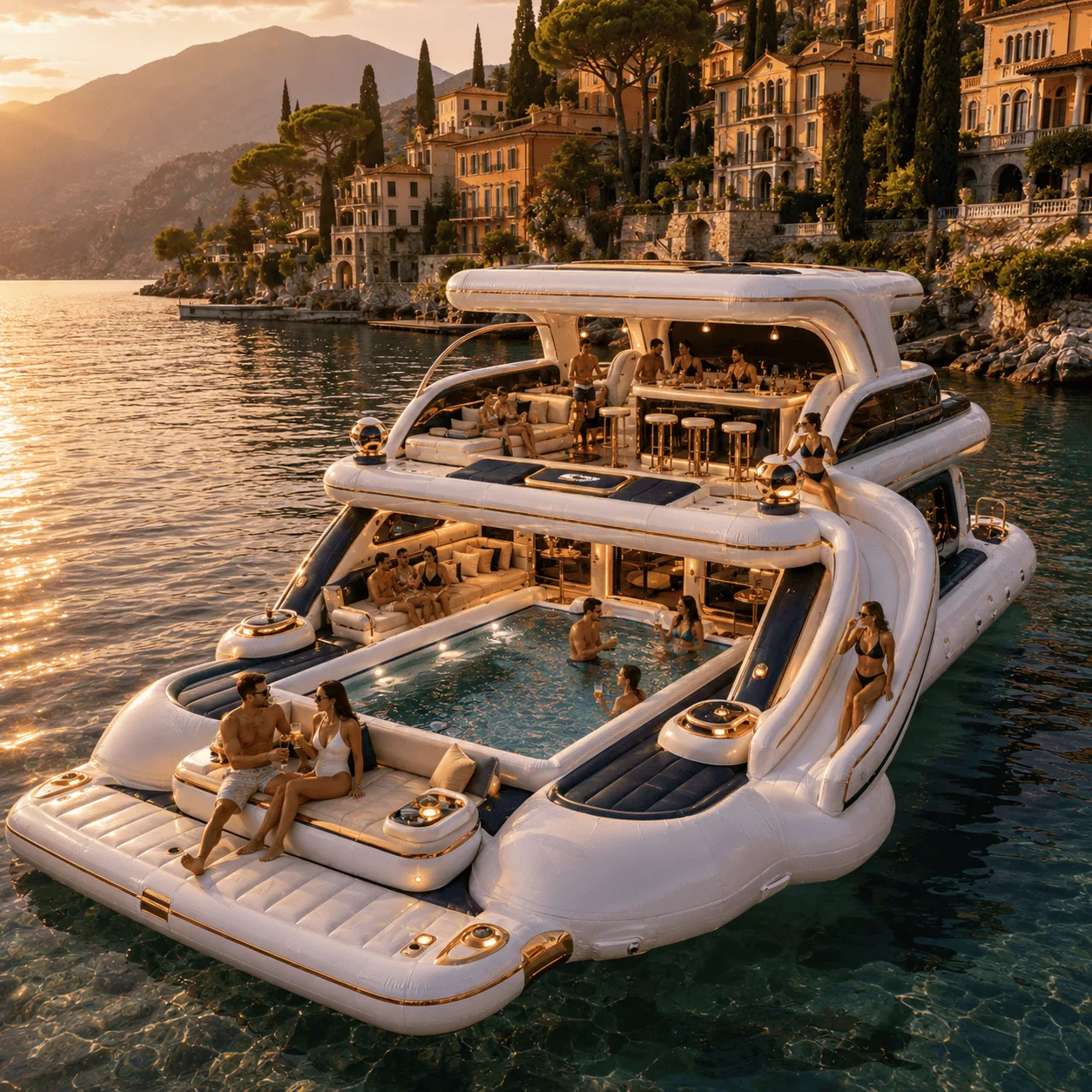 What Is a Giant Inflatable Yacht Pool Float?