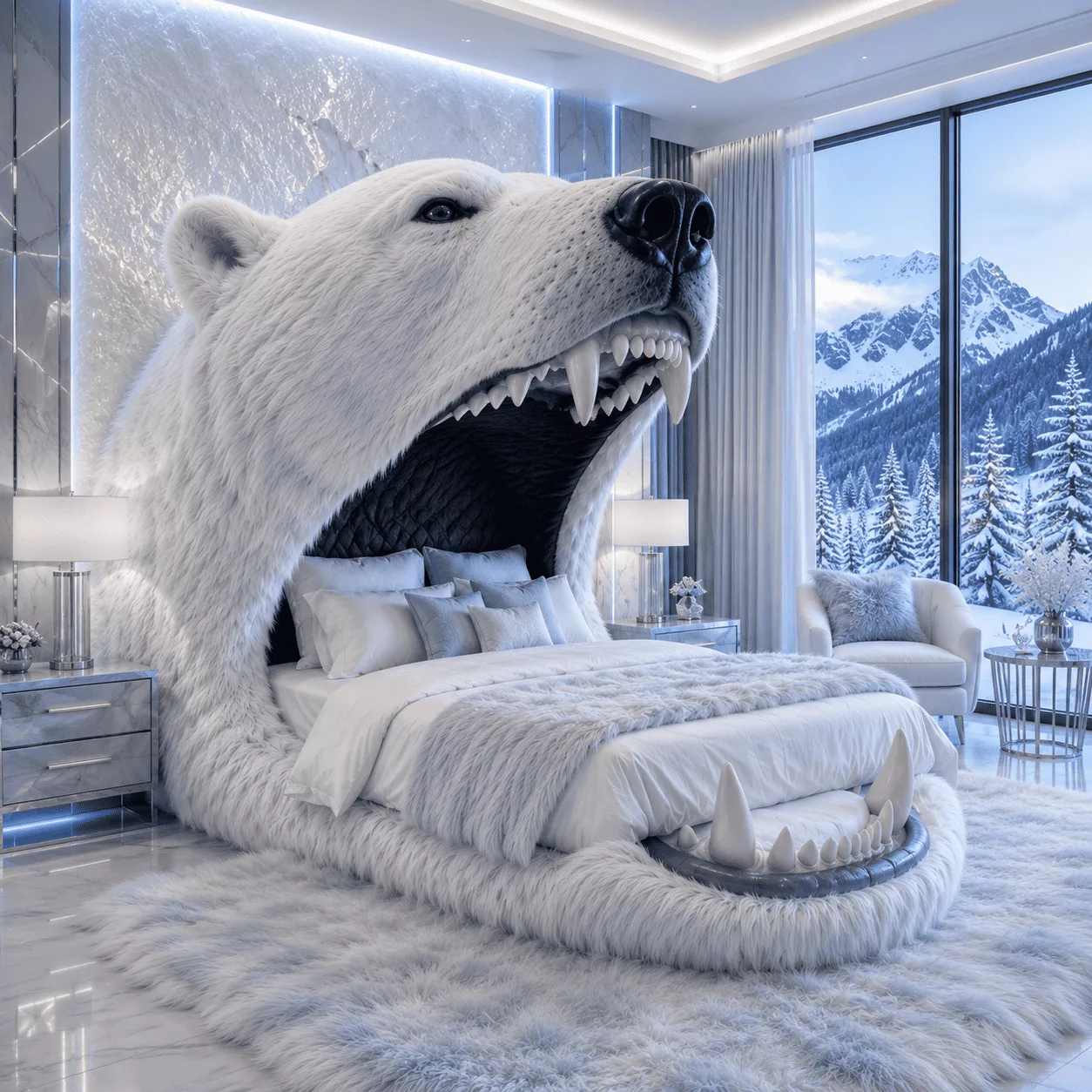 Who Would Love a Mechanical Bear Mouth Bed?