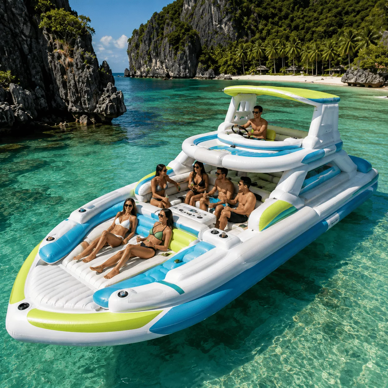 Giant Inflatable Yacht Float: The Ultimate Luxury Water Lounge for Summer Fun