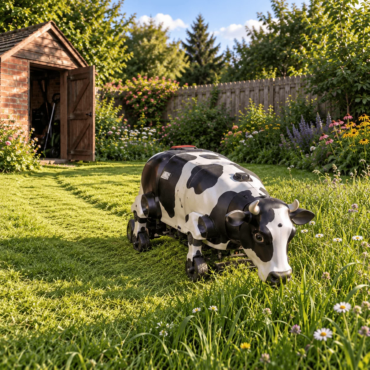 Robot Cow Lawn Mower: The Funny Farmyard Machine That Cuts Grass for You