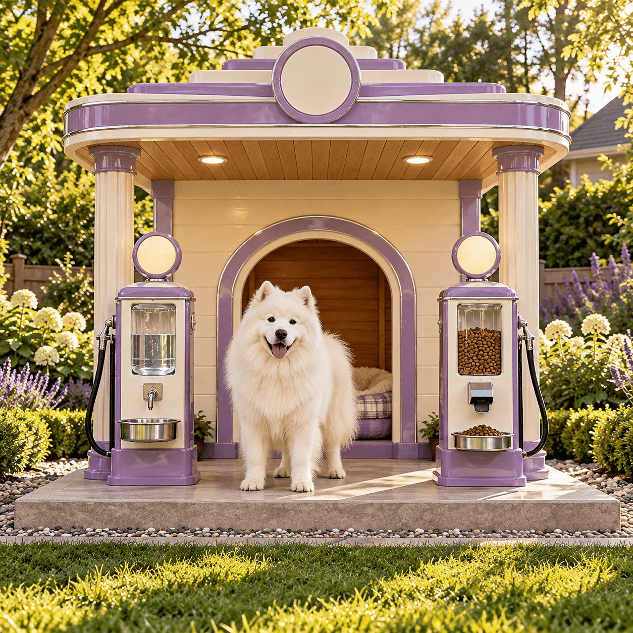 Vintage Gas Station Doghouse: A Retro Retreat for Your Best Friend